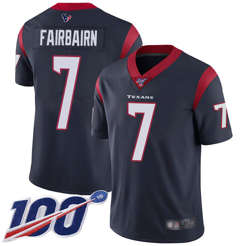 Houston Texans Limited Navy Blue Men Ka imi Fairbairn Home Jersey NFL Football 7 100th Season Vapor Untouchable